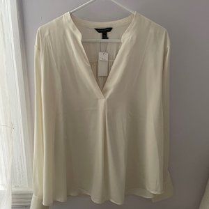 Banana Republic Cream Satiny Blouse